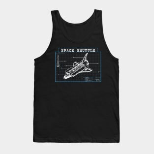 Space Shuttle Technical Blueprint Rocket Tank Top